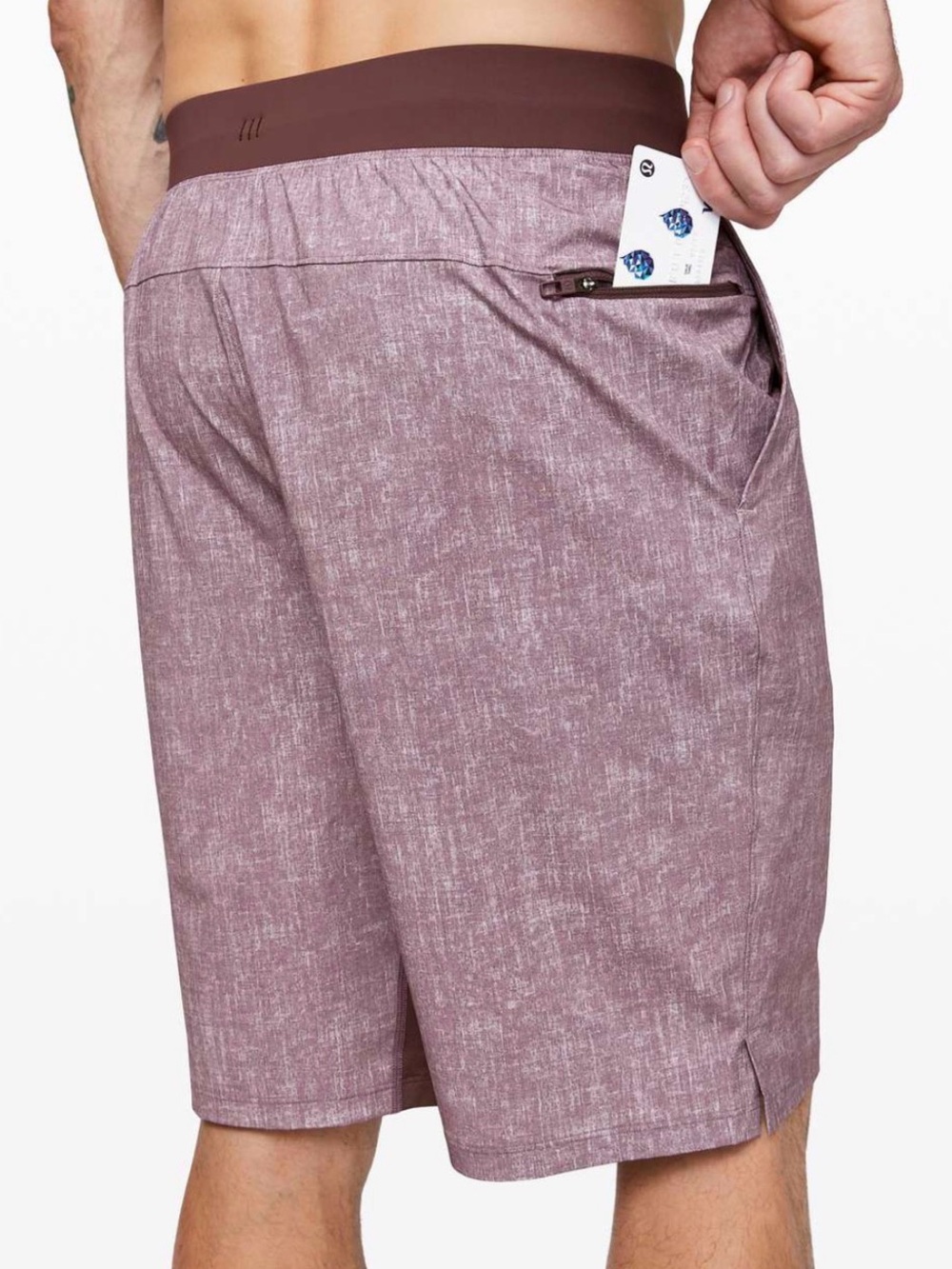 Lululemon Men’s THE Short with Liner 11” - Sunbleached Cherry Cola - XL